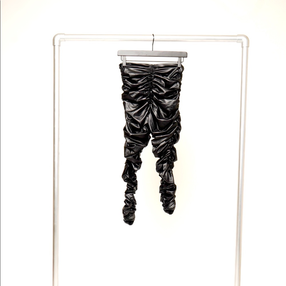 Pleather high waisted leggings